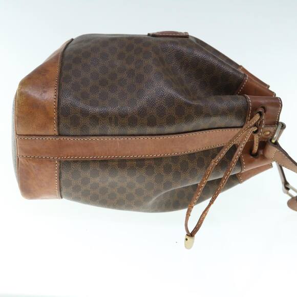 CELINE Macadam Canvas Shoulder Bag Pvc Leather Brown - Picture 5 of 12